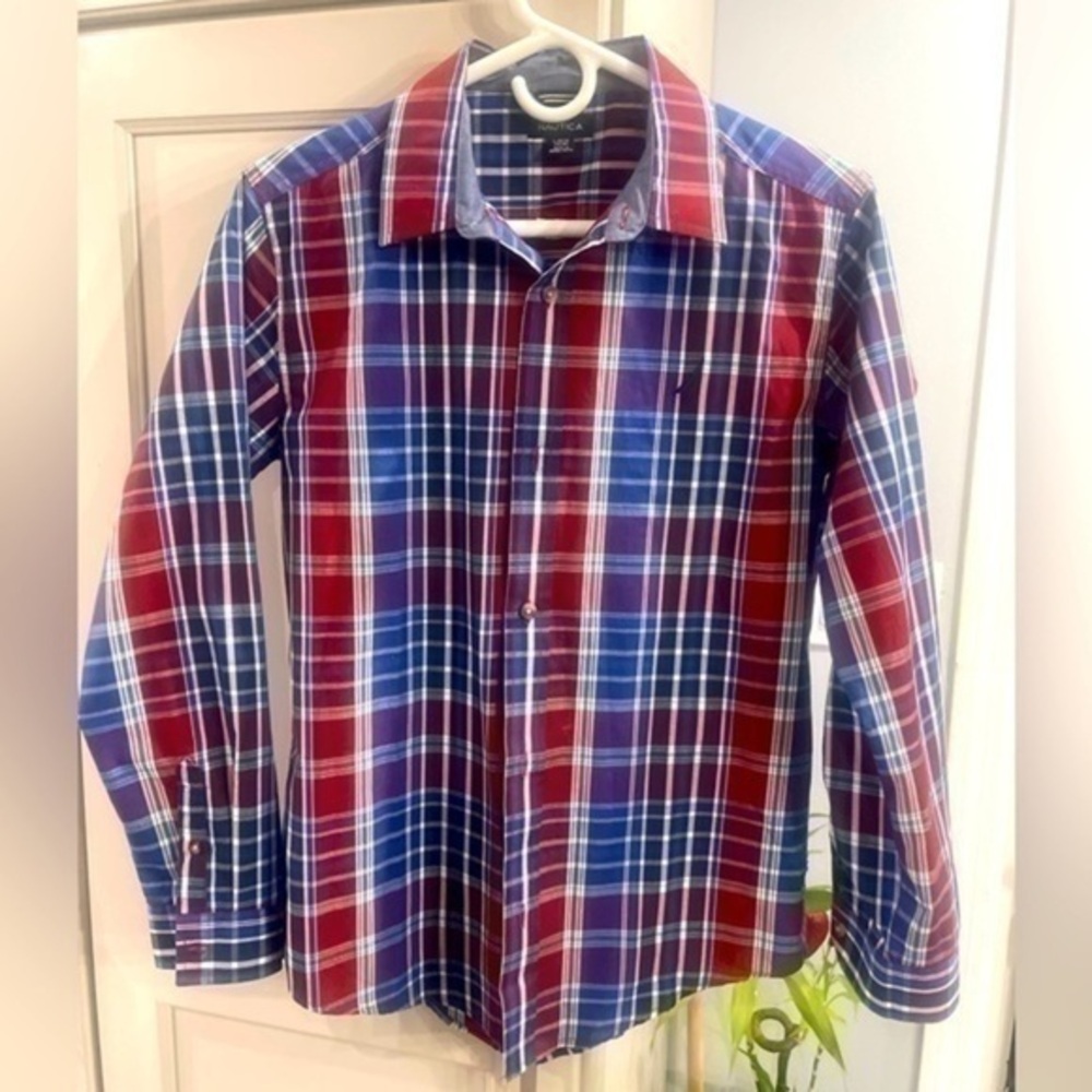 Nautica Button Down Shirt Boys Size 14/16